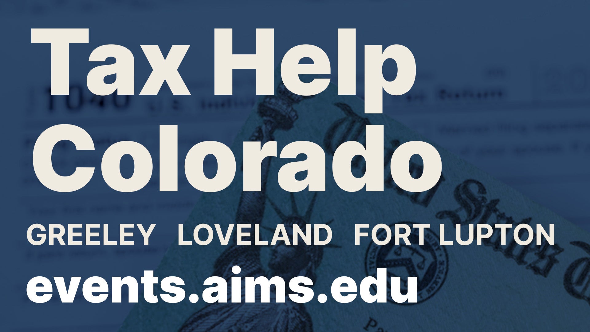Free Tax Preparation from Aims Community College and Tax Help Colorado